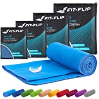 Fit-Flip Toallas de Microfibra – 15 Colores- 6 tamaños – Ultraligera- compacta y de Secado rápido – Conjunto de Toallas…